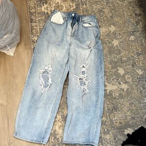 Wild fable super high rise baggy Distressed Light Blue Jeans